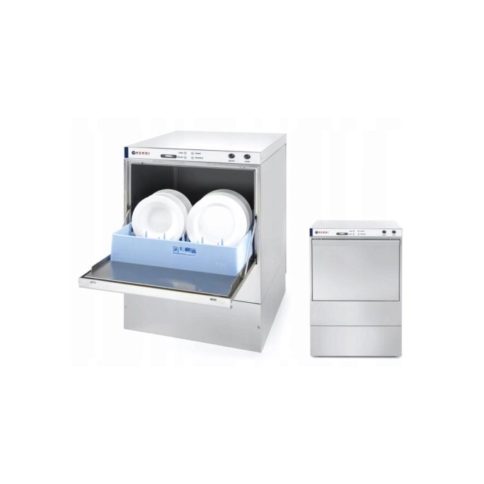 Masina profesionala de spalat vase K 50 50 x 50 control electromecanic 6600 W Hendi Inox 570x600(+370)x(H)830 mm - Image 2