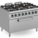 Apach Seria 900 Plită de gătit cu 6 arzătoare, Gaz Aprg-129Fgm/Pl