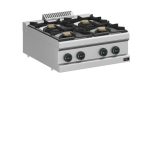 Aragaz gaz Apach Seria 700, cu 4 plite electrice, model Aprg-77T/Pl
