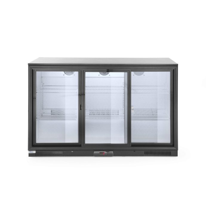 Vitrina frigorifica de prezentare 3 usi glisante interval temperatura 2/10?C, 300 W, corp inox, ARKTIC by Hendi, 1335x500x(h)900 mm 338 Litri, Clasa energetica E - Image 2