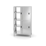 Dulap traversant cu despărțitor și ușă glisantă - înșurubat, HENDI, Kitchen Line, 800x500x(H)1800mm