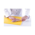 Cutitul bucatarului, galben, 180/320 mm, lama inox grosime 2.5 mm, in conformitate cu normele de igiena HACCP, Hendi, potrivit si pentru uz profesional - Image 2
