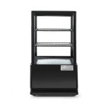Vitrina rece pt prezentare, neagra, 58 lt, interval temp. 2-6 gr C, 170 W, 2 rafturi reglabile pe inaltime, ARKTIC by Hendi, 452x406x(H)816 mm, Clasa energetica C - Image 2