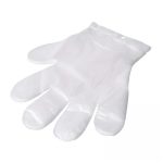 Manusi din folie cu agatatoare- set de 100 buc., versatile, transparente;marime universala