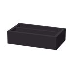 Cutie de tacamuri Madeira Black din doua sectiuni 275x165x60 mm Fine Dine