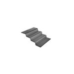 Scara tip bufet din sticla neagra Vetro, in patru trepte, Fine Dine 400x350x(H)125mm