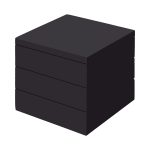 Bază de bufet Madeira Black, 175x175x(H)165 mm Fine Dine