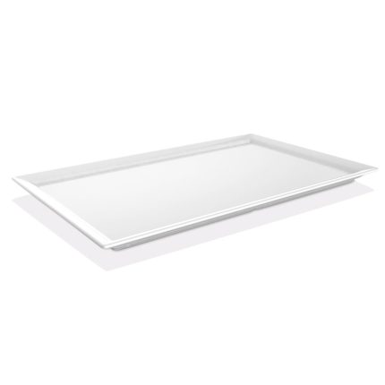Tavă dreptunghiulară GN 2/4 melamină, albă 530x162x(H)30 FIne Dine