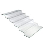Scara bufet din sticla transparenta Vetro in sase trepte, 600x455x(H)240mm