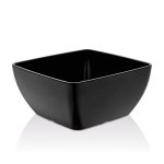 Bol pătrat din melamină negru, 190x190x(h)90 mm