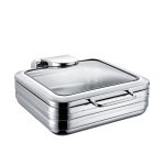 Chafing dish De Luxe eco gn 2/3 cu un capac de sticlă Fine Dine