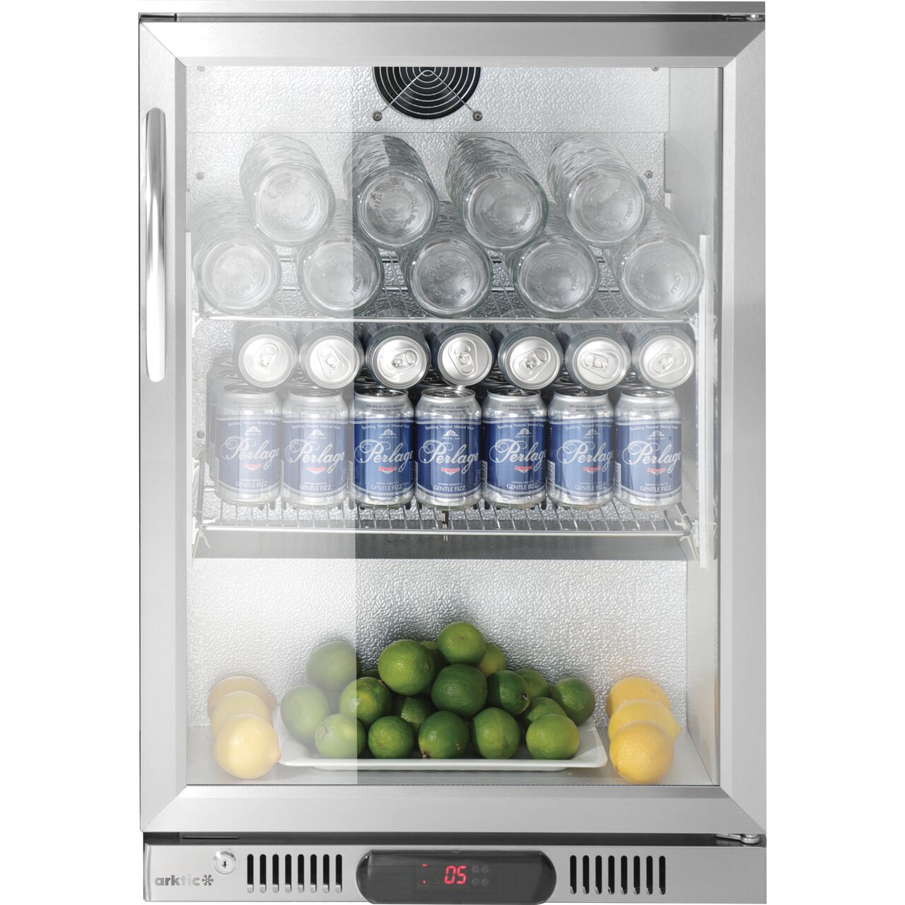 428133170_BIG.jpg Frigider de bar cu o usa, Arktic, 75L, Argintiu, 230V/175W, 530x500x(H)835mm - Image 1