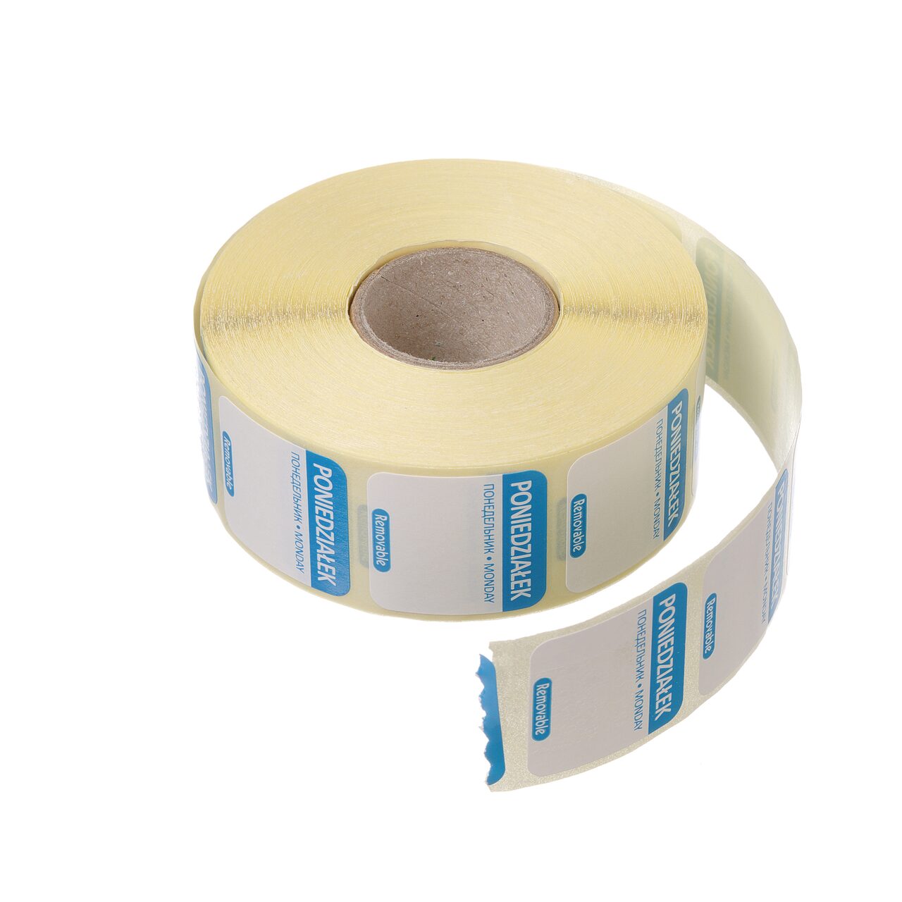 428196681_BIG.jpg Stickere zilnice pt siguranta alimente - reutilizabile, HENDI, luni, 1000 buc. rola, 1000 buc., 25x25mm RO - BG - EN - Image 1