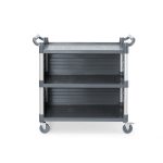 Cărucior de serviciu cu panouri laterale, 3 rafturi, 1010x500x(h)960 mm AmberBox