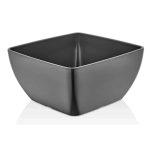 Bol pătrat din melamină, grafit, 250x250x(h)120mm Fine Dine