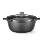Oala cu strat antiaderent, aluminiu turnat, cu capac, 9L, 405x332x(H)138mm