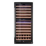 Racitor de vin, 2 zone,124 sticle, Arktic, 265L, Negru, 569x595x(H)1397mm