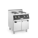 Masina de gatit electrica cu patru ochiuri, inox 304, 8,6kw,400V, 700x700x(H)850+90 mm