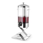 Dispenser profesional pentru suc 5 litri, sistem racire cu cuburi gheata, corp inox, cuva policarbonat, robinet anti-picurare, Hendi, 28x22x(H)51 cm - Image 7
