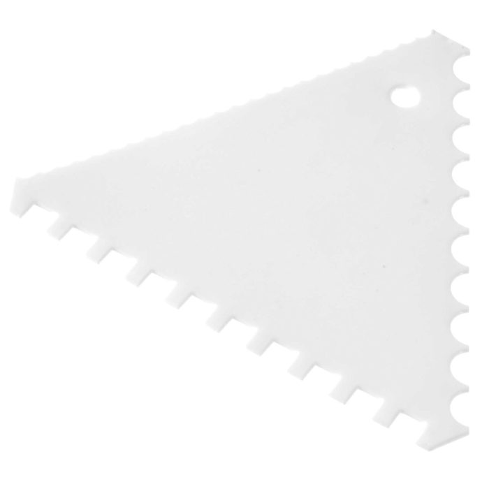 Razuitor aluat Hendi triunghiular cu margini zimtate, dinti mari 110x110mm, 6 buc/set - Image 2