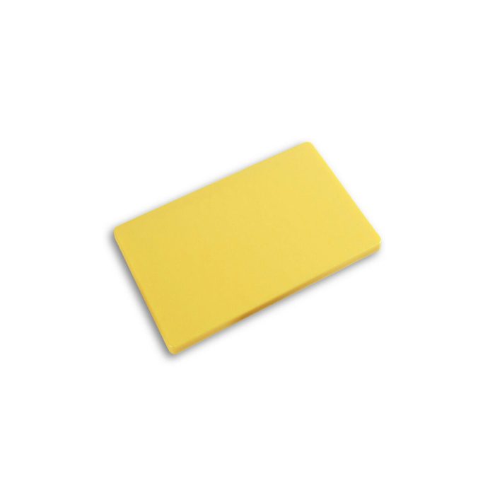 Tocator galben GN1/1 - 530x325x(H)15 mm, cu sant scurgere, polietilena HDPE 500, Hendi, 2 fete pentru taiat - Image 2