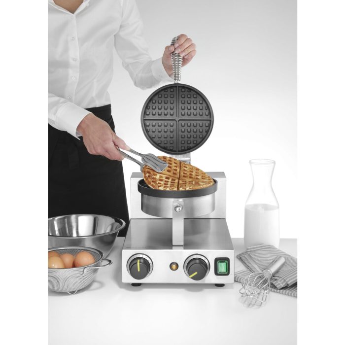 Aparat vafe/waffles rotunde Hendi, diametru 19cm, 1000w, timer, termostat reglabil, 2500x3800x(h)5900mm - Image 4