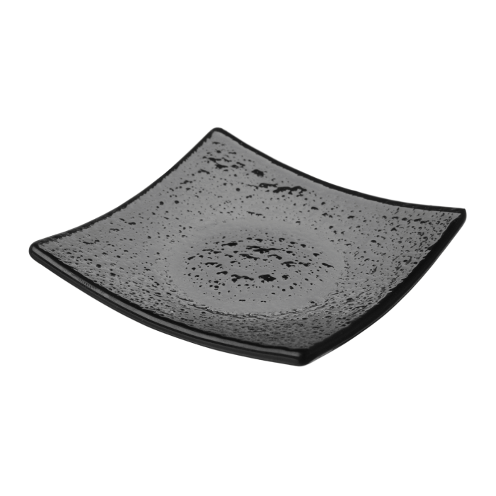 Farfurie patrata vetro fingerfood din sticla neagra, 80x80mm Fine DIne - Image 10