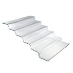 Scara bufet din sticla transparenta Vetro in sase trepte, 600x455x(H)240mm - Image 10