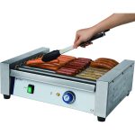 Grill tip rola pentru carnati, Inox, cu 7 role de latime 42 cm, 740 W, Hendi, strad anti-aderent, temperatura reglabila pana la 150 C - Image 5