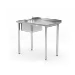 Spalator cu 1 cuva, fara polita, HENDI, Budget Line,vas pentru chiuveta pe partea stanga ,800x600x(H)850mm