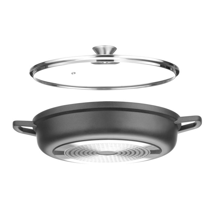 Oala cu strat antiaderent, aluminiu turnat, cu capac, 4,3L, 425x332x(H)70mm - Image 2