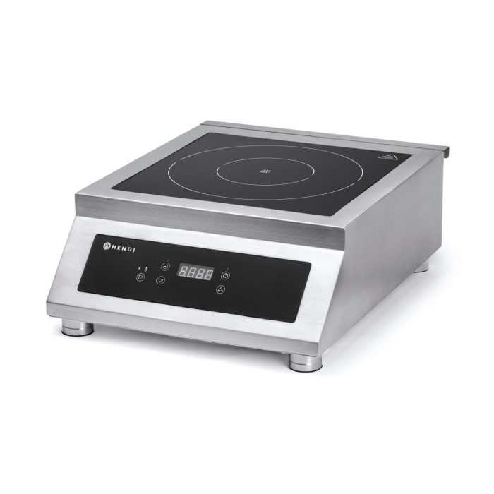 Plita cu inductie profesionala, Hendi Profi Line, model 5000 D ,putere 5000 W, control digital, corp inox, 39,8 cm x51,5 cm x16,8 cm inaltime - Image 2