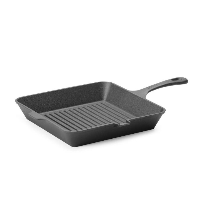 Tigaie grill din fonta, HENDI, negru,250x250x(H)50mm - Image 3