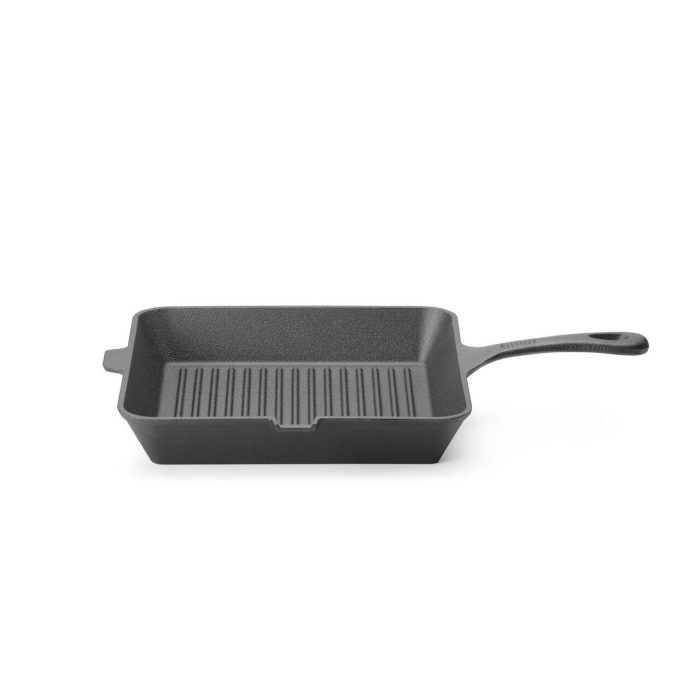 Tigaie grill din fonta, HENDI, negru,250x250x(H)50mm - Image 2