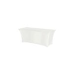 Fata de masa tip husa, alba pentru masa dreptunghiulara, Hendi, 1500x760x(H)730mm, 90% micro poliester / 10% elastan - Image 2