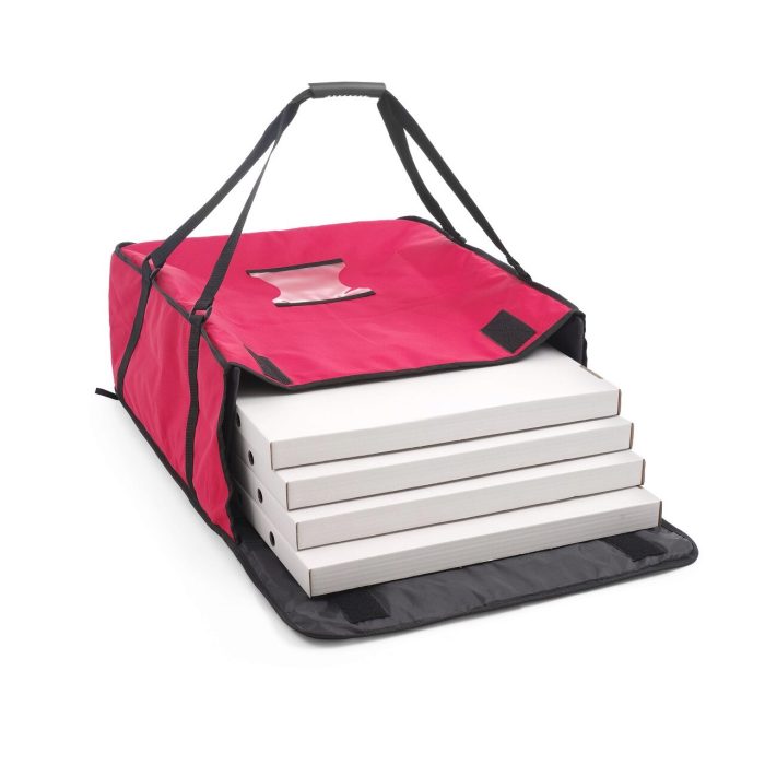 Geanta livrat pizza, izolata termic, capacitate 4 cutii 450x450 mm, - Image 3