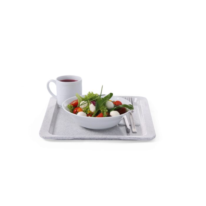 Tava servire dreptunghiulara, GN 1/2 (26.5 x 32.5 cm), Hendi, din plastic imitatie granit, potrivita sipt uz profesional - Image 2
