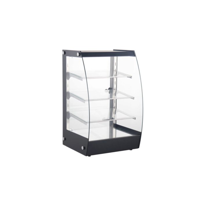 Vitrina neutra de prezentare profesionala Hendi 75 L, 3 rafturi reglabile pe inaltime, Inox 415x390x(H)716 mm - Image 2