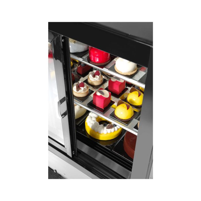 Vitrina frigorifica de prezentare interval temp. 2/6?C, corp inox, 410 litri, 490 W ARKTIC by Hendi, 1215x675x(H)1210 mm, Clasa energetica C - Image 4