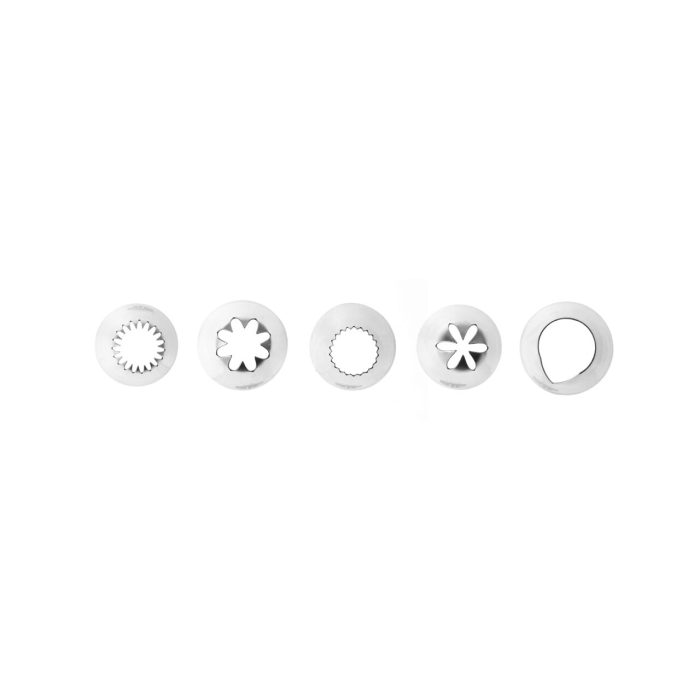 Set 5 x Varfuri ornare prajituri, zimtate, din otel inoxidabil 18/8, Hendi - Image 2