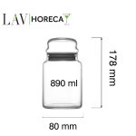 Borcan Phuket 890 ml cu capac, LAV - Image 9