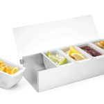 Cutie ingrediente bar / pizza, 5 compartimente, 375x140x(H)90 mm, capac transparent, Hendi - Image 7
