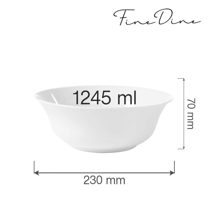 Bol salata Bianco 1245 ml, Fine Dine - Image 2