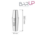 Shaker Tin-on-Tin Boston, Bar up, 0,8L, ø90x(H)303mm - Image 3