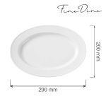 Platou oval Bianco 290x200 mm Fine Dine - Image 2