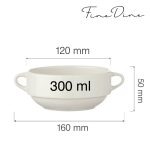 Bol supă Fine Dine, Crema, 300 ml - Image 13