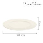 Farfurie Fine Dine, Crema 240 mm - Image 13