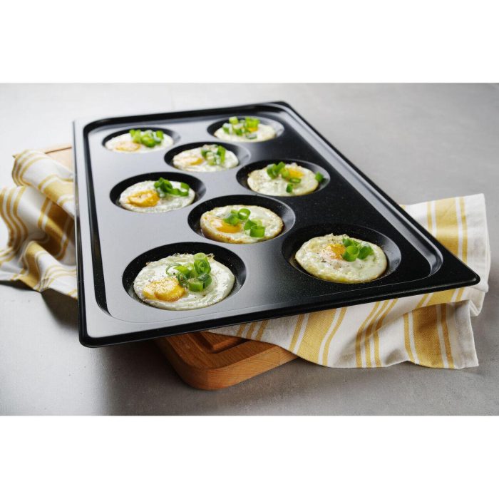 Tava pentru oua, cu invelis antiaderent CONVECTOMAT EGGPLATE, HENDI, GN 1/1, Negru, 530x325x(H)26mm - Image 2