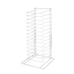 Stand pizza cu 14 compartimente, 300x305x(H)680 mm - Image 2