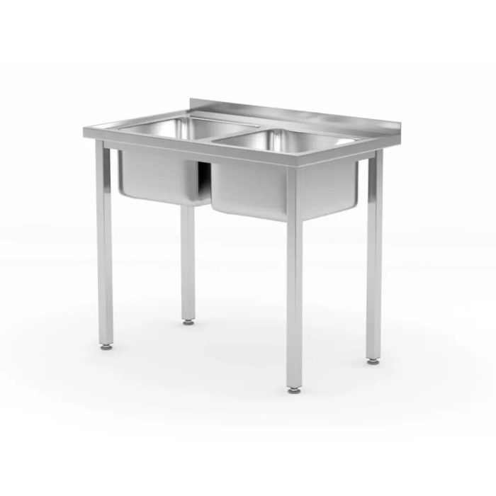 Spalator cu 2 cuve Buget line din otel inoxidabil Hendi , 1000x600x(H)850mm - Image 2